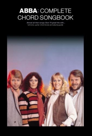 ABBA: complete chord songbook full lyrics, guitar chord boxes and playing guide