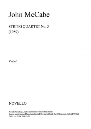 John McCabe, String Quartet No. 5 (Parts) Streichquartett Buch