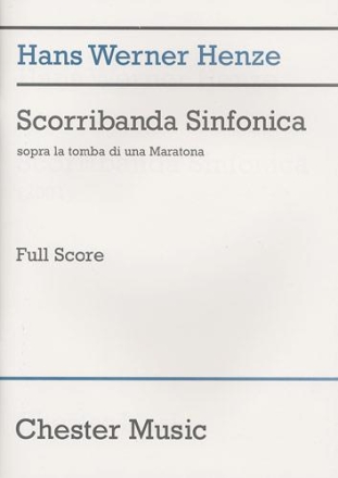 Hans Werner Henze: Scorribanda Sinfonica Orchestra Score