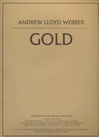 Andrew Lloyd Webber Gold Songbook Piano Vocal Guitar