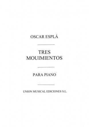 Oscar Espla, Tres Movimientos Para Piano Klavier Buch