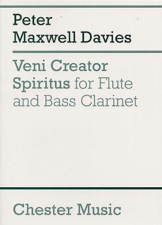 Veni Creator Spiritus for flute and bass clarinet 2 scores