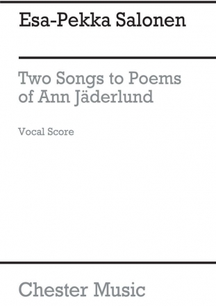 Esa-Pekka Salonen: Two Songs From Kalender Rd SATB Vocal Score
