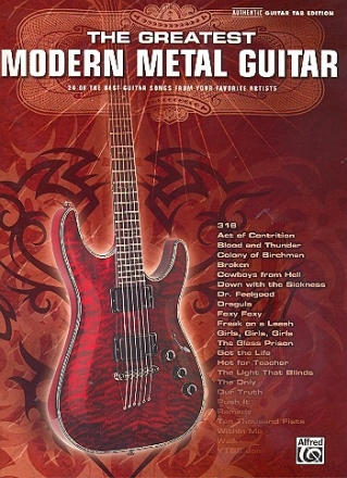 The Greatest Modern Metal Guitar: vocal/guitar/tab Songbook - authentic guitar tab edition