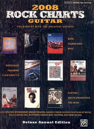 2008 Rock Charts Guitar: songbook vocal/guitar/tab authentic guitar edition