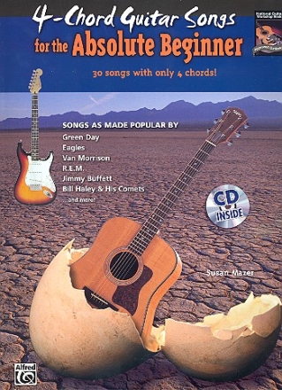 4-Chord Guitar Songs for the absolute Beginner (+CD): for guitar