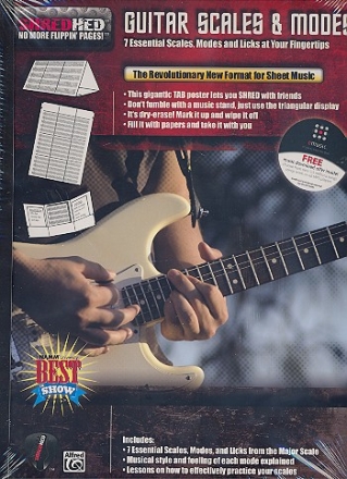 Shredhed - Guitar Scales & Modes TAB Poster for guitar with free music download offer