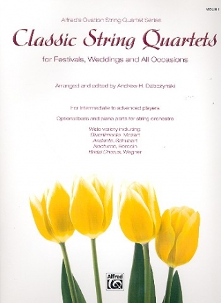 Classic String Quartets for 2 violins, viola, violoncello, string bass and piano vl1