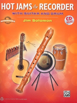 Hot Jams for Recorder (+CD) for recorder, guitar and percussion score