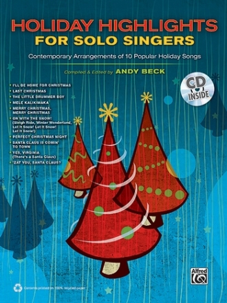 Holiday Highlights Solo Singer (with CD)  Voice and piano (classical)