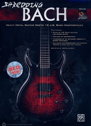 Shredding Bach (+DVD +CD) for shred guitar/tab