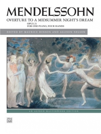 Ouverture to a Midsummer Night's Dream op.21 for piano 4 hands score