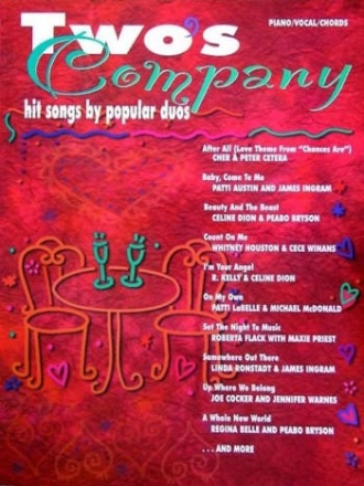 Two's Company: Hit Songs by popular Duos Songbook piano/vocal/chords