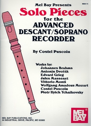 Solo Pieces for the advanced descant/ soprano recorder with piano accompaniment