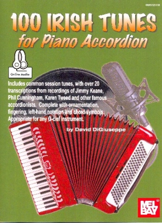 100 Irish Tunes (+Online Adio Access) for piano accordion