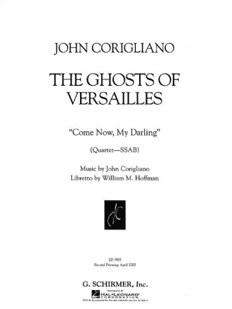 John Corigliano, Come Now My Darling SSAB + piano Chorpartitur