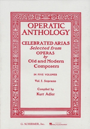 Operatic Anthology vol.1 for soprano and piano