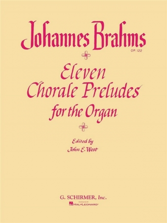 Johannes Brahms, Eleven Chorale Preludes For Organ Orgel Buch