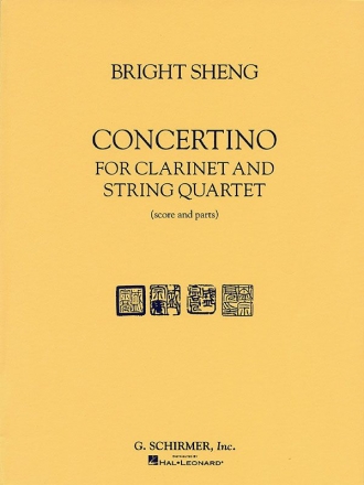 Bright Sheng, Concertino Clarinet and String Quartet Partitur + Stimmen