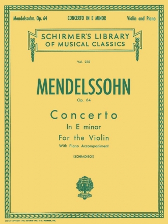 Felix Mendelssohn Bartholdy, Concerto In E Minor Op.64 Violine und Klavier Buch