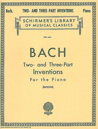 TWO- AND THREE-PART INVENTIONS FOR PIANO BUSONI, FERRUCCIO, ED