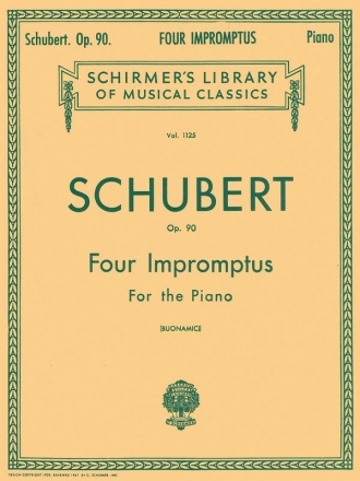 Franz Schubert, Four Impromptus For Piano Op.90 Klavier Buch