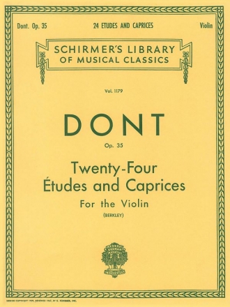 Jakob Dont, 24 Etudes and Caprices, Op. 35 Violin Buch