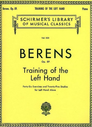 Training of the Left Hand op.89 for piano (left hand alone)