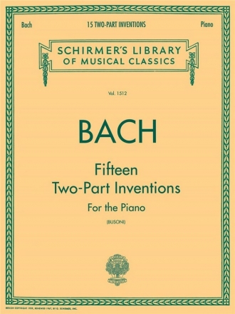 Johann Sebastian Bach, Fifteen Two-Part Inventions Klavier Buch