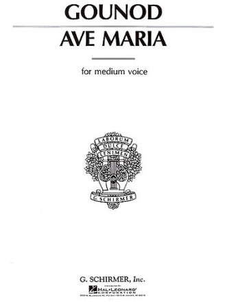 Ave Maria fr mittlere Singstimme und KLavier (Es-Dur, la/en)