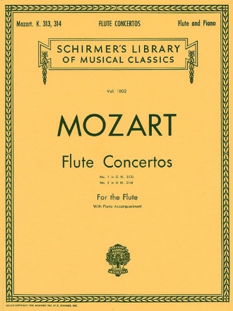 Wolfgang Amadeus Mozart, Flute Concertos No. 1 In G Flte und Klavier Buch