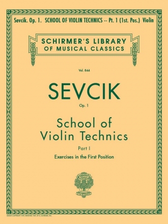 School of Violin Technics, op.1 vol.1 for violin