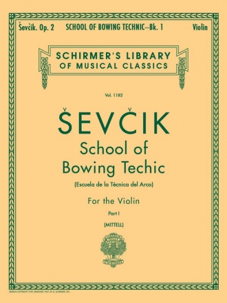 Otakar Sevcik, School of Bowing Technics, Op. 2 - Book 1 Violin Buch