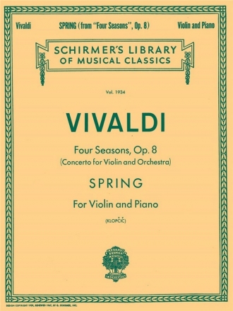 Spring From 'Four Seasons' Op.8 for violin and piano