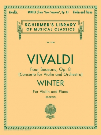 Four Seasons op.8 - Winter for violin and piano violin and piano