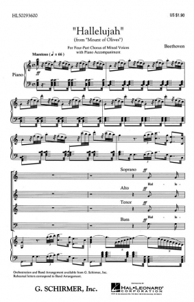 Ludwig van Beethoven, Hallelujah SATB Chorpartitur