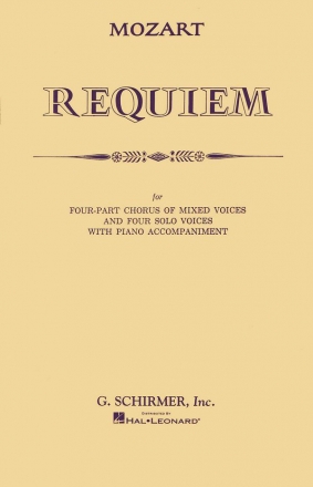 Wolfgang Amadeus Mozart, Requiem SATB Chorpartitur