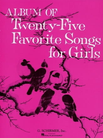 Album of 25 Favorite Songs for Girls (Revised) Vocal and Piano Buch