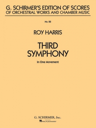 Roy Harris, Symphony No. 3 (in 1 movement) Orchestra Partitur