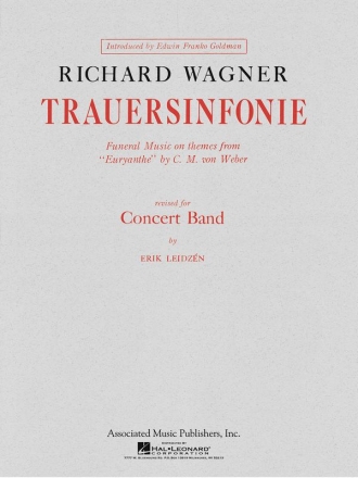 Richard Wagner, Trauersinfonie Concert Band Partitur + Stimmen