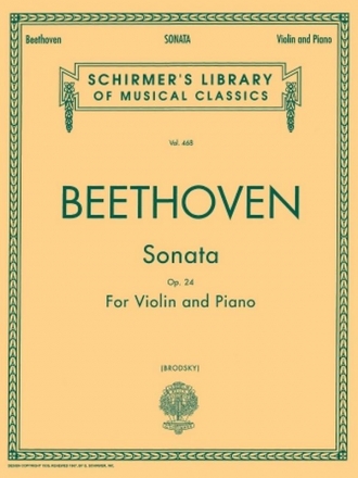 Ludwig van Beethoven, Sonata in F Major, Op. 24 Violine und Klavier Buch