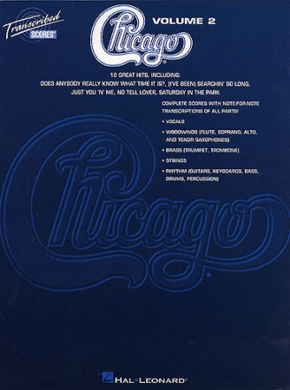 Chicago: transcribed scores vol.2 12 great hits