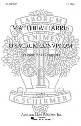 Matthew Harris, O Sacrum Convivium SATB a Cappella Chorpartitur