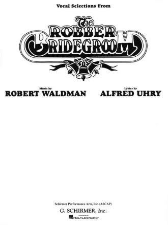 Robert Waldman, Robber Bridegroom Vocal and Piano Buch