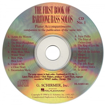 The First Book of Baritone/Bass Solos Baritone Voice and Piano 2 CDs