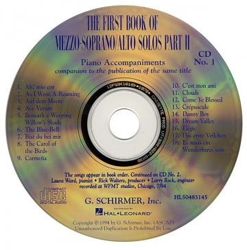 The First Book of Mezzo-Soprano/Alto Solos Part II Mezzo / Alto Voice + piano 2 CDs