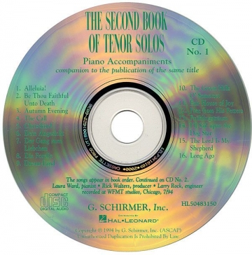 The Second Book of Tenor Solos Tenor Voice and Piano 2 CDs