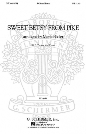 Traditional, Sweet Betsy from Pike SAB and Piano Chorpartitur