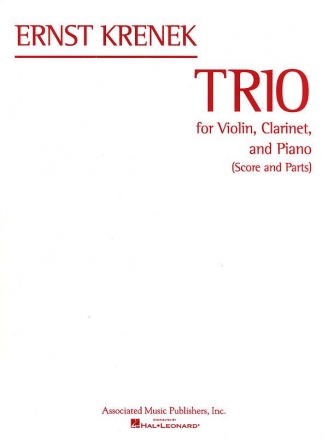 Ernst Krenek, Trio Violin, Carinet and Piano Partitur + Stimmen