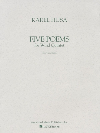 Karel Husa, Five Poems Blserquintett Partitur + Stimmen